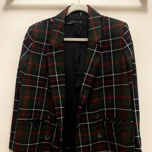 Zara Woman Plaid Blazer Jacket || size L